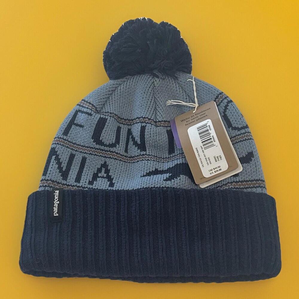Kids Youth Patagonia K's Powder Town Beanie Fun Hogs Knit OS